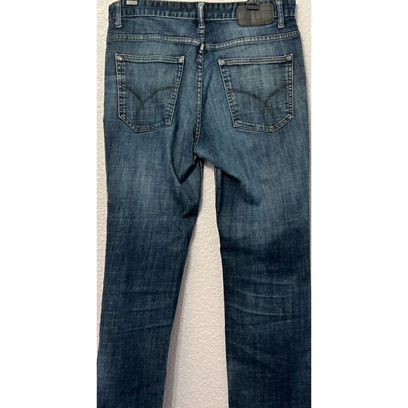 Calvin Klein Mens W33 L30 Straight Leg Jeans distressed SEE Picts - Picture 1 of 10